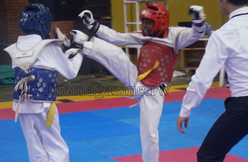 Players in action during this year's Ambassadoru00e2u20acu02dcs Cup at Amahoro indoor stadium. (Courtesy)