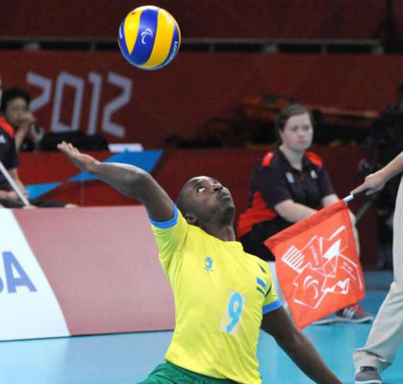 Jean Baptiste Gahamanyi of Gisagara club in action during London 2012 Paralympic Games. (Courtesy photo)