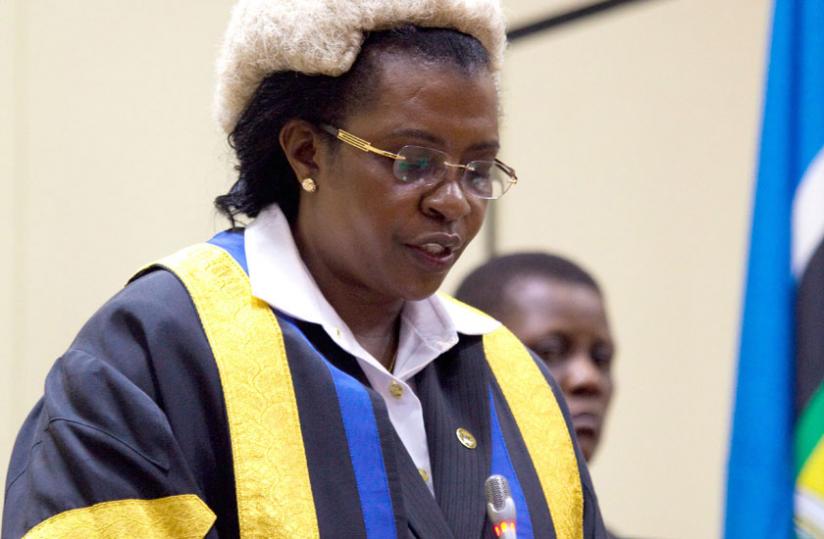 Speaker Margaret Zziwa presides over a session of Eala in Kigali last year. Some members are not happy with her leadership. (File)