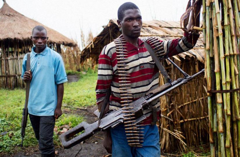 FDLR militia in DR Congo. The leaders of the terrorist outfit have refused to lay down arms creating the possibility of military action against the group. (Net photo)