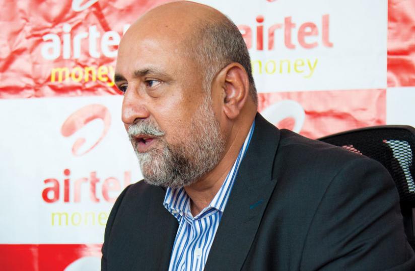 Bhullar speaks at the launch of the promotion at Airtel headquarters in Remera, Kigali.(Timothy Kisambira)