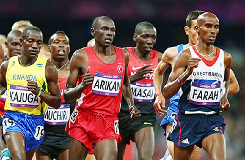 Kajuga competes in the 10,000m final at the 2012 London Olympic Games, which was won by Britain's Mo Farah. File.
