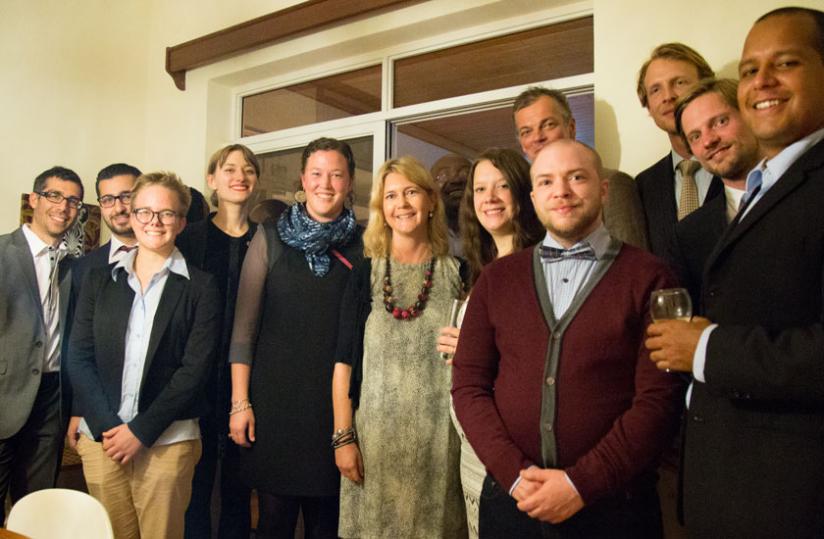 Visiting Swedish scholars from His Majestyu00e2u20acu2122s Foundation for Young Leadership, pose for a group photo. (Timothy Kisambira)