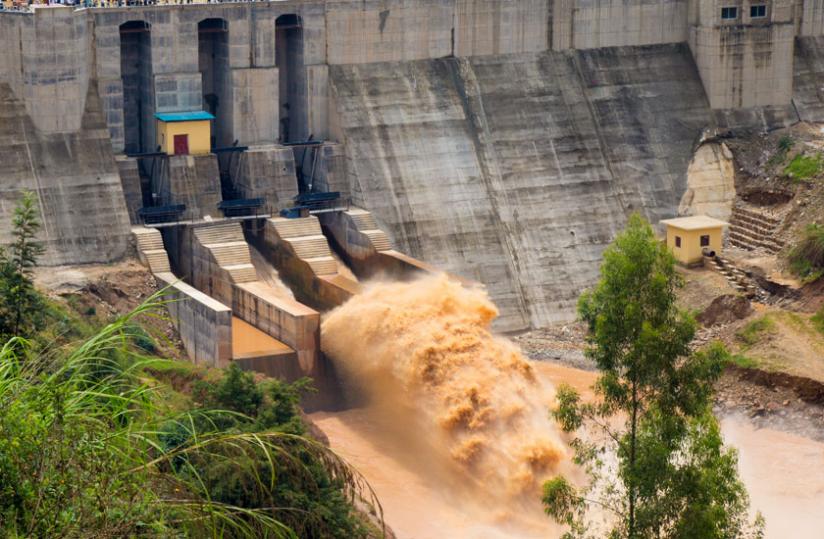 Turbines of Nyabarongo hydropower plant now working due to the increase of the water level. The plant has a capacity of 28 MW. (Timothy Kisambira)