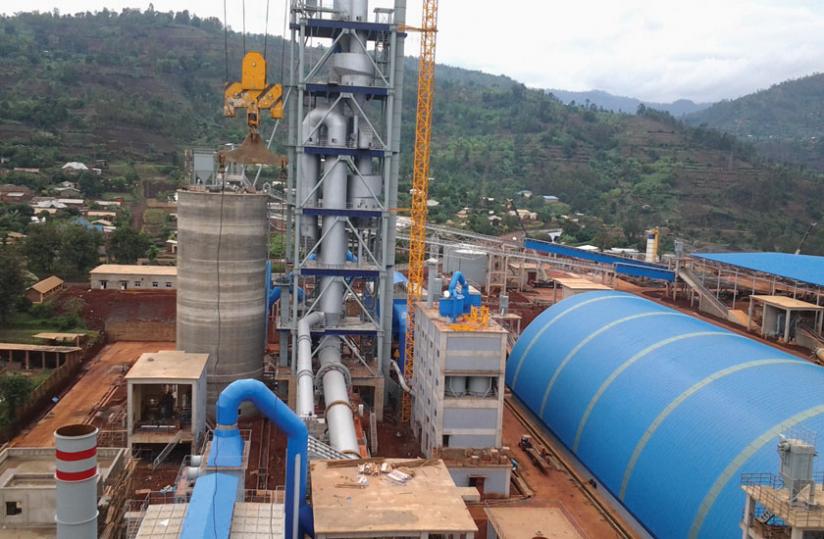 Part of the Cimerwa cement factory under construction in Kamonyi District. (Peterson Tumwebaze)