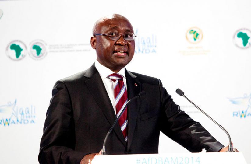 Kaberuka gives opening remarks at the annual AFDB meeting in Kigali in June. (Timothy Kisambira)