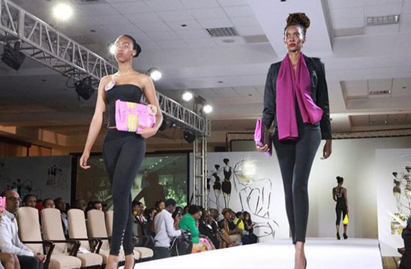 Leggy models walk down the runway during a previous KFW.