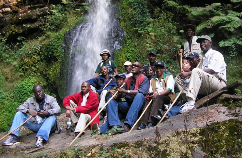 Tourists rest during a trek. The region is keen on attracting local tourists as global visitors stay away. 