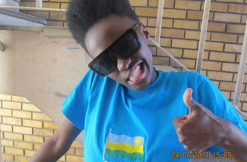 Emmeline Nizeyimana, a.k.a Emmy Kul Kid gives it a thumbs-up! (Stephen Kanimba)