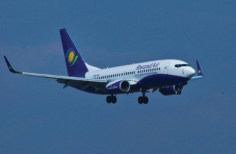 RwandAir after take off. The airline has been registered by glogal air safety body. (Timothy Kisambira)