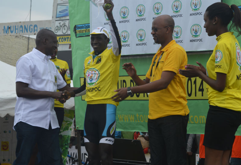 Valens Ndayisenga retains yellow jersey. Peter Kamasa