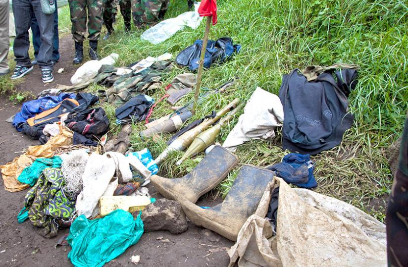 Some property abandoned by FDLR  last year in Rubavu. The militia is regrouping. (File)