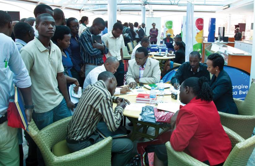 eac unemployment questionJob-seekers meet potential employers during a job fair organised by the City of Kigali. The unemployment question in the region could be solved by putting our priorities right and having more supportive policies. (File)