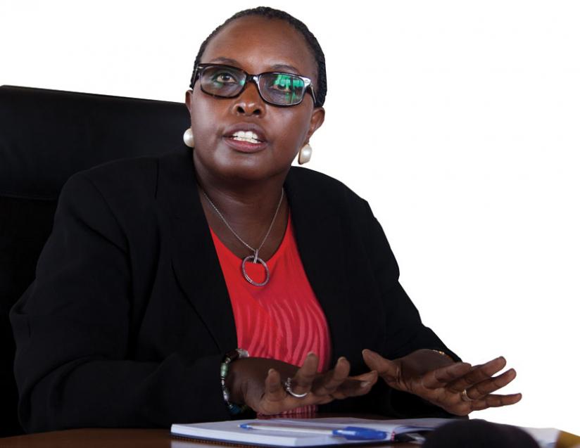 Kayitesi stresses a point during the interview. Kayitesi is calling for reforms to address the education system and ensure the country churns out graduates who can create jobs as well as compete locally and across the region. (Doreen Umutesi)