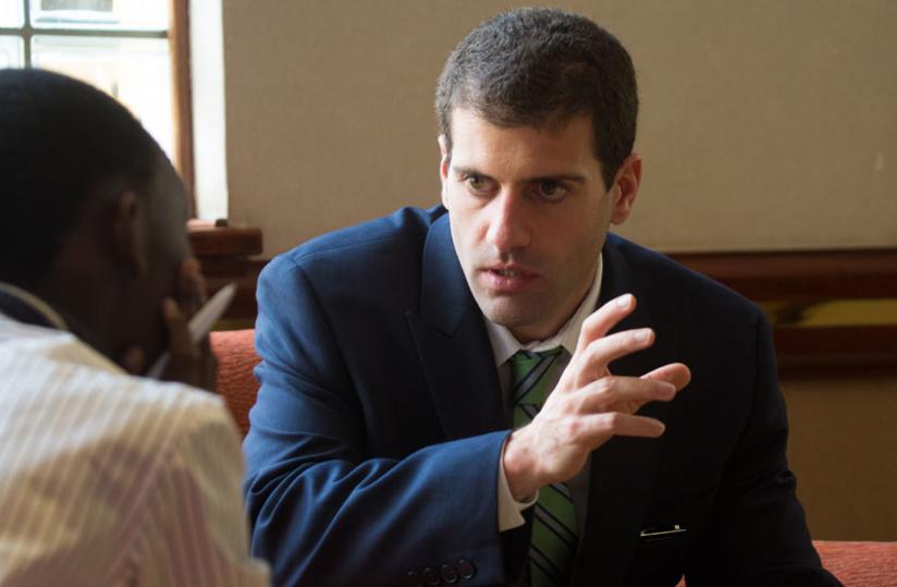 Ponelli during the interview with The New Times in Kigali last week. (Timothy Kisambira)