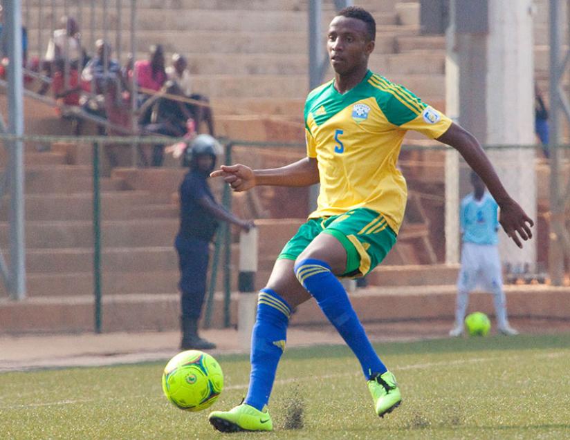 Amavubi defender Emery Bayisenge during a friendly against Malawi. Amavubi wonu00e2u20acu2122t be able to take part in any game until the new year after the Cecafa challenge cup was cancelled. (File)