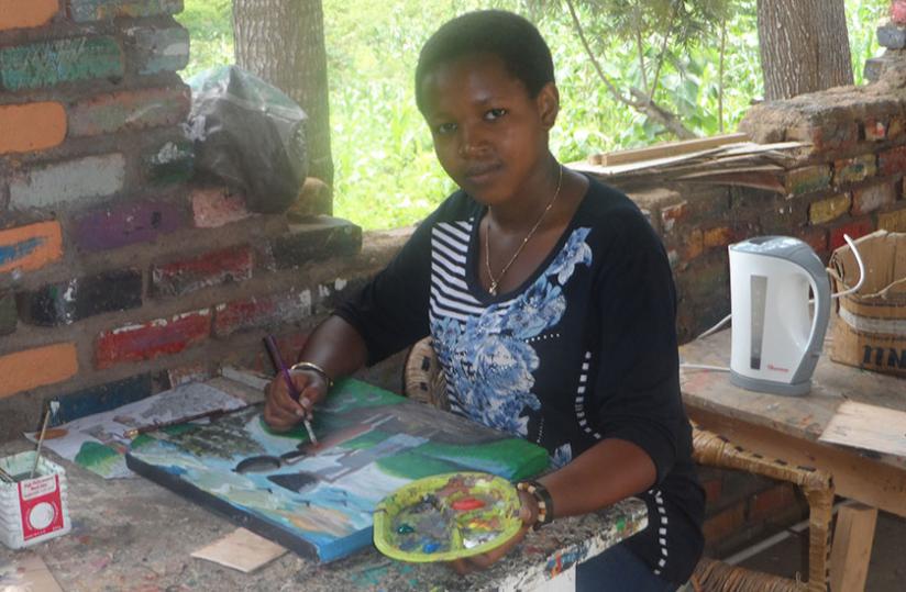 Umuhoza doing what she loves most.(Joseph Oindo)