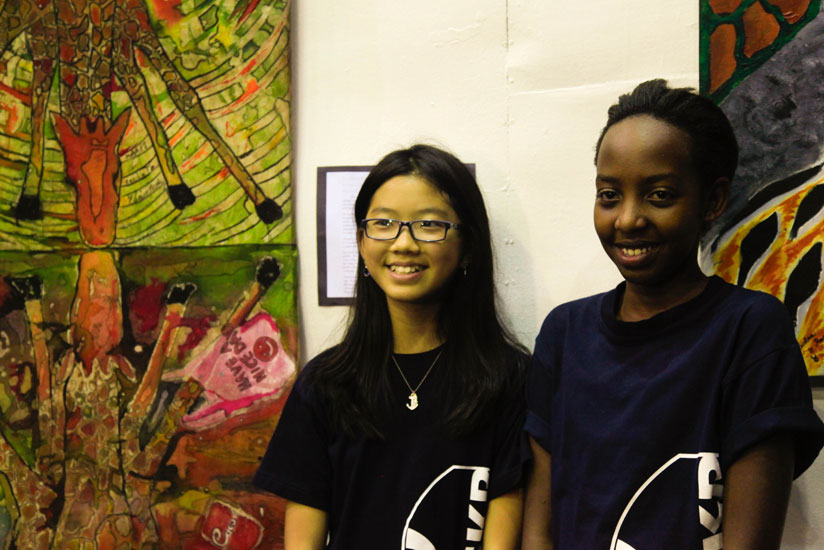 (L-R) Elizabeth Wong and Cecilia Tuzinde were the winners of the exhibition. (Tracy Bucyana)