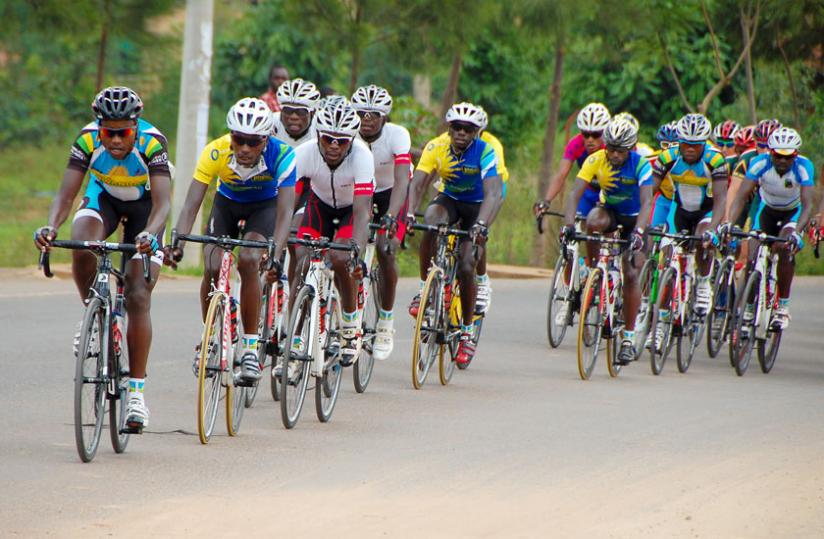 Team Rwanda riders in the Tour du Rwanda which they dominated last month. The team has returned to training ahead of the 2015 season. (File)