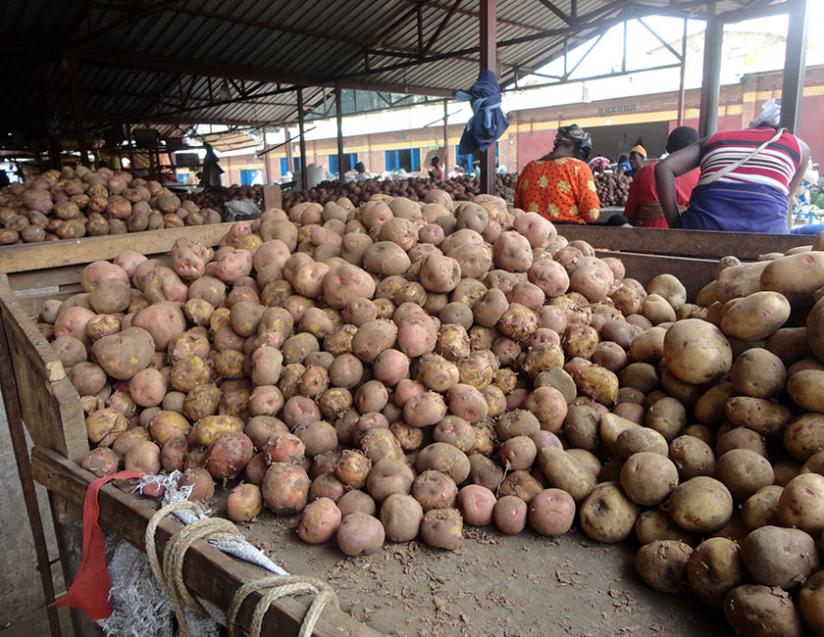 Irish potatoes on sale in Musanze market.(File)