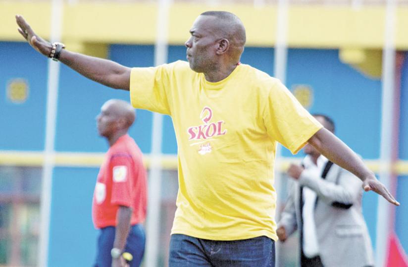Mfutila gives instructions during a previous game. (Timothy Kisambira)
