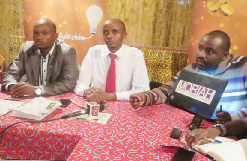 (L-R) Pastor Abraham Nganga, John Kayiga and Eric Mashukano during the press conference. (Photo by Arnold Agaba)