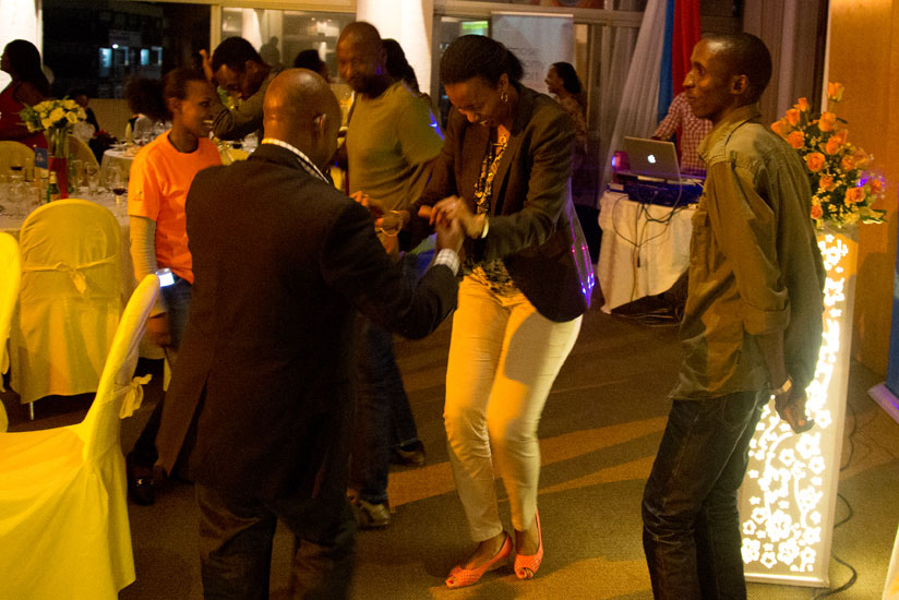 Guests and KLM staff took to the dance floor and pulled off their dance strokes. (Timothy Kisambira)