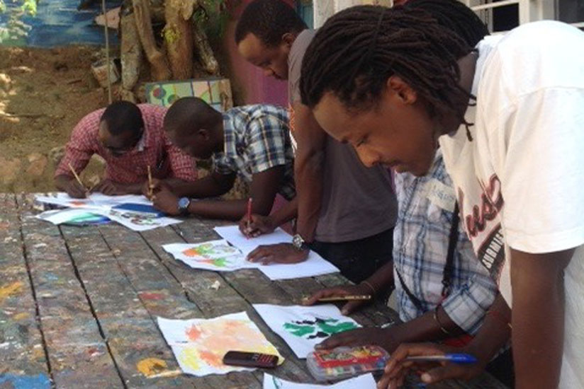 Artists hone their skills in writing and drawing creative childrenu00e2u20acu2122s books at Yego Arts Centre. (oseph Oindo)