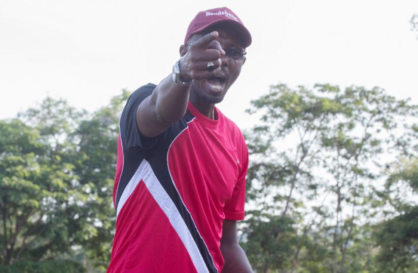 AS Kigali Coach Eric Nshimiyimana is confident his team can win the National Football League for the first time this season. (Timothy Kisambira)