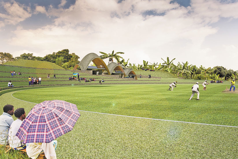An artistic design of how the cricket stadium will look like. (Courtesy)