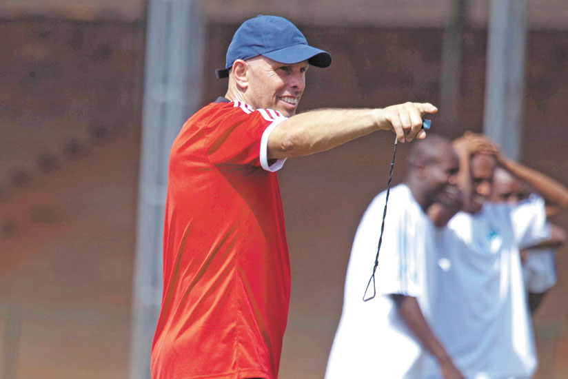 Constantine gives instructions during a past Amavubi training session. (File)