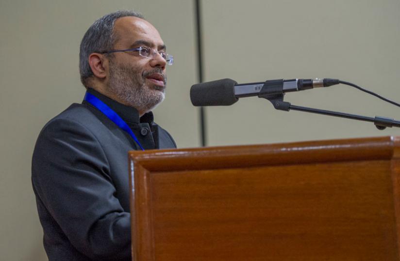 Dr Lopes addresses participants at the 12th Umushyikirano on Thursday. (Village Urugwiro)