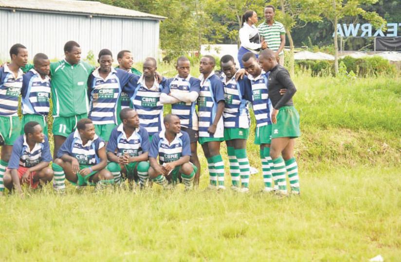 Grizzlies rugby team pose for a group photo. (File)