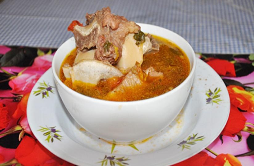 Once cooked, the kabox sauce is served in dishes to go with any food of your choice.