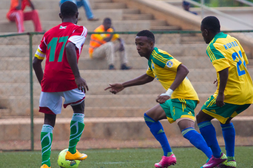 A youthful Amavubi team with promising future stars like defender Emery Bayisenge (centre) were instrumental in Rwanda getting their highest Fifa rankings.