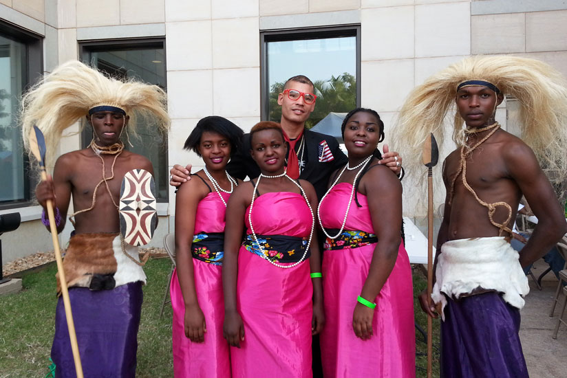 U5 traditional dancers at a performance at the American Embassy. (Moses Opobo)