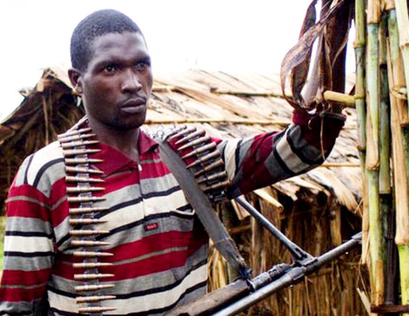 An FDLR militiaman stands guard in DR Congo. (File)