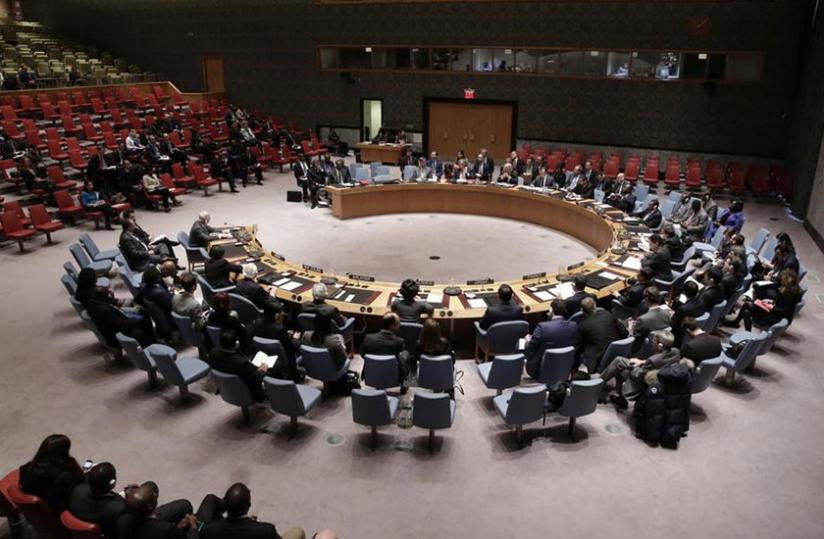 A wide view of members of the Security Council during a meeting on January 6. (Courtesy)
