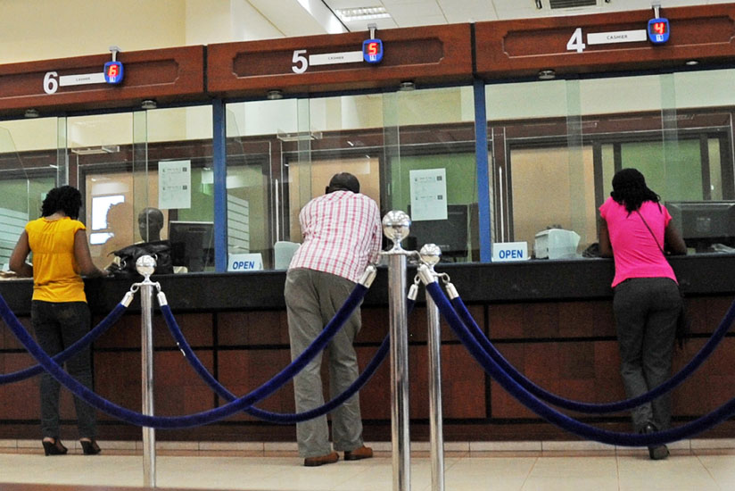 Bank customers seeking financial services. .(File)