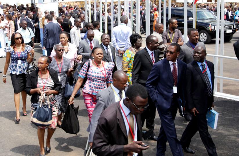 Delegates arriving to attend the African Development Bank meetings in Kigali last year. (File)