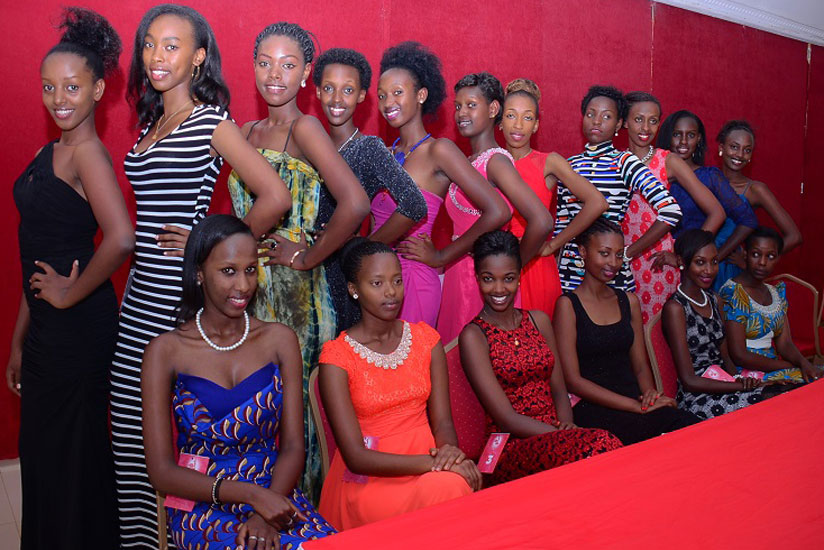 The 17 girls who took part in the Miss 2015 audition in the Eastern Province.