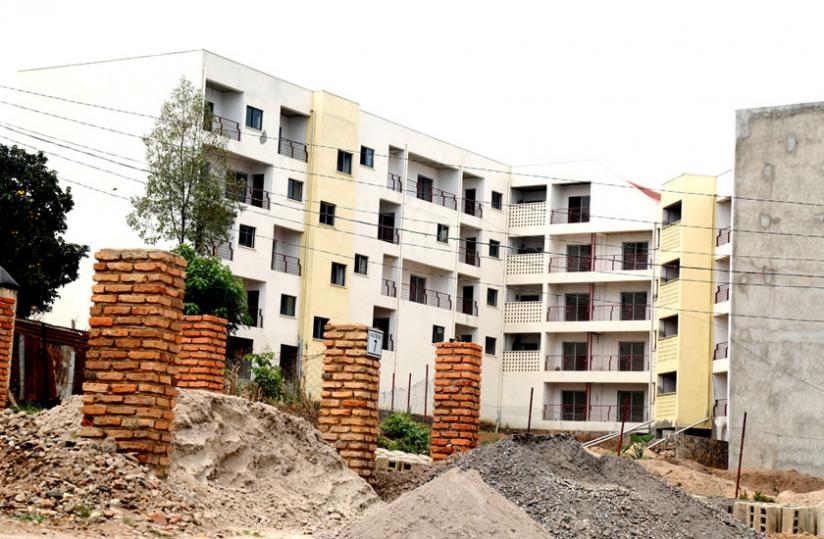 Construction of Ujenge apartments in Kagugu, Gasabo District, has stalled, leaving homeowners frustrated. (John Banda)