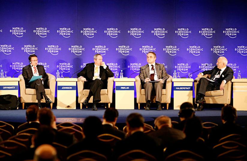 A panel discussion at a past Davos Summit. (Net)