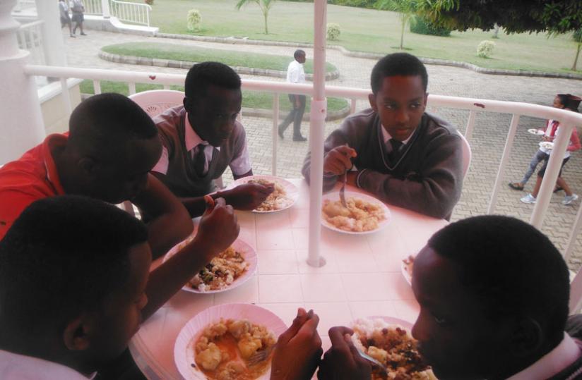 Students at Excella School having lunch. (File)