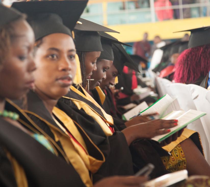 Graduates at a past graduation ceremony in Kigali. (T.Kisambira)