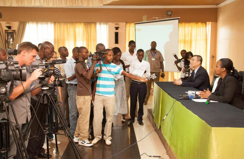 Journalists cover a media briefing. The fraternity will also benefit from the portal. (File)