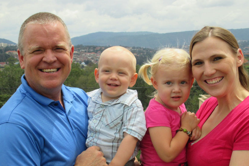 The couple with their two children born in Rwanda. (Joseph Oindo)