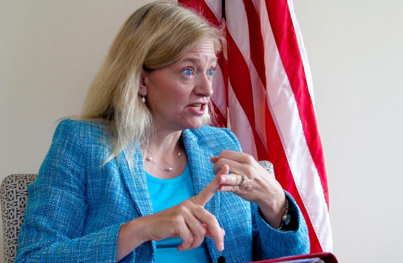 Amb. Barks-Ruggles, during the interview with this newspaper at her office last week, cited health as the priority area during her tour of duty. (Doreen Umutesi)