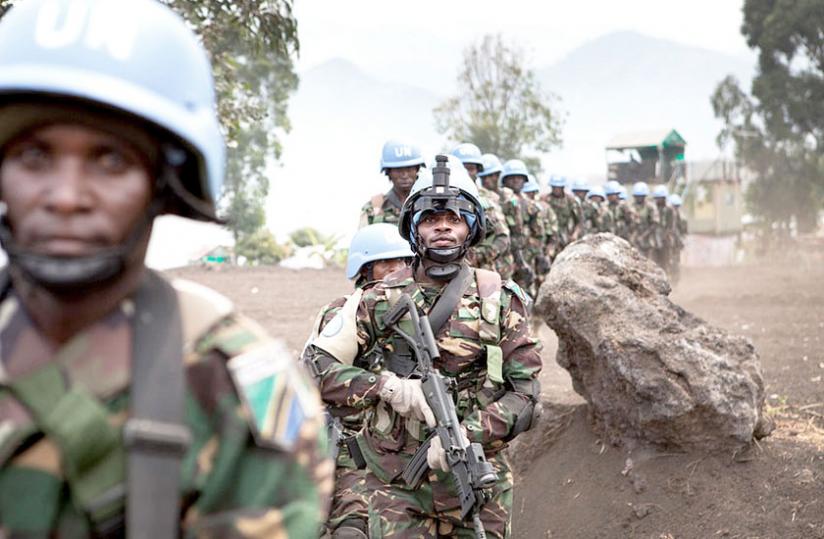 Monusco troops on patrol in eastern DR Congo. (Net photo)