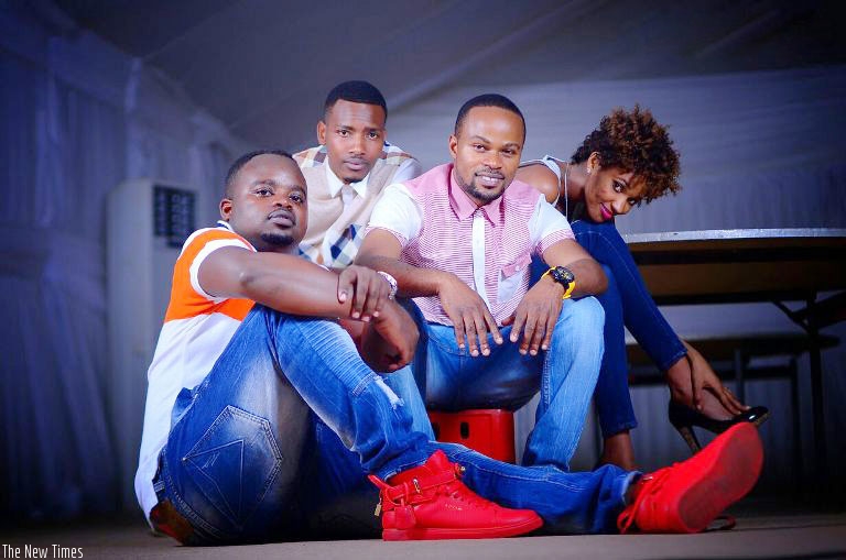 The new group consisting of (L-R) Plasir Muzogeye, Claude Kabengera (Back) Mike Karangwa and Antoinette Niyongira.